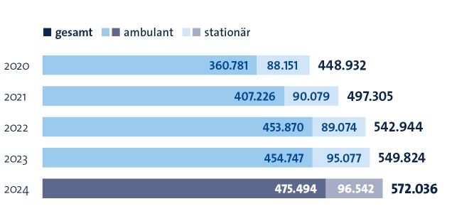 Diagramm Patientinnenzahlen Kennzahlen 2024