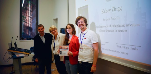 Kelsey Zingg got awarded for one of the best poster presentations during the '11th Symposium of the European Calcium Society' in Hamburg.