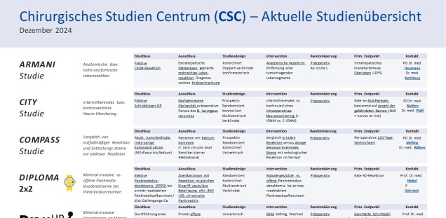 CSC Studienübersicht Seite 1