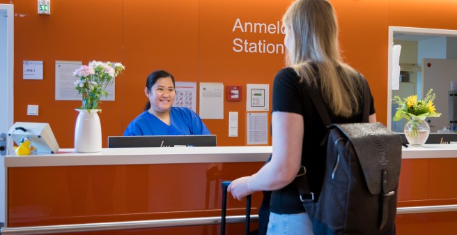 Wir nehmen Sie auf Station in Empfang